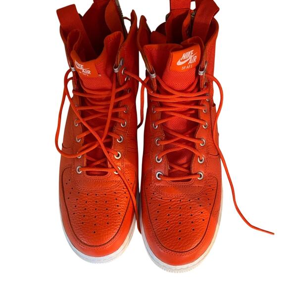 Nike Air Force 1 Team Orange Special Forces Mid Rare Sneaker Mens Size 12 - Picture 6 of 6